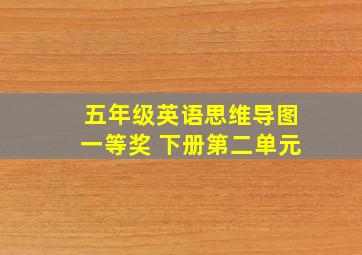 五年级英语思维导图一等奖 下册第二单元